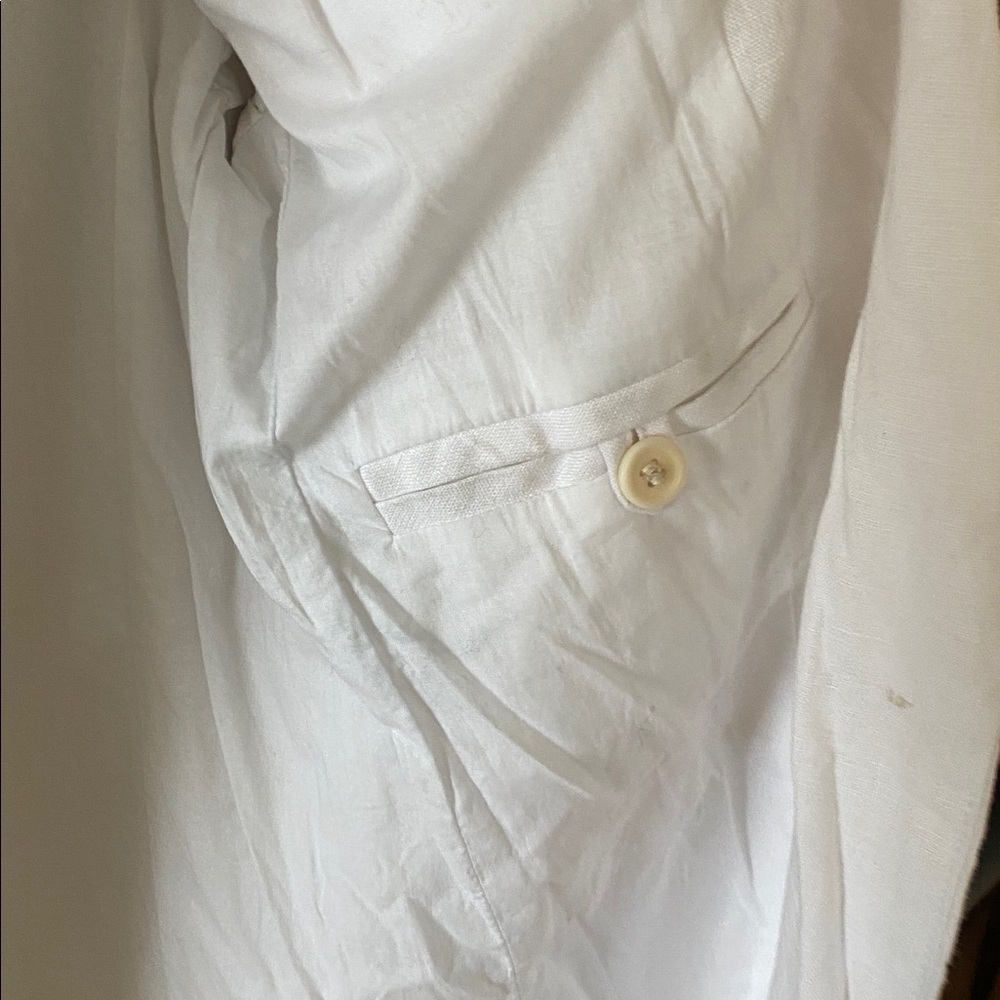 Madewell The Larsen Blazer in 100% Linen White NJ530 Oversized Single Button - Picture 10 of 11